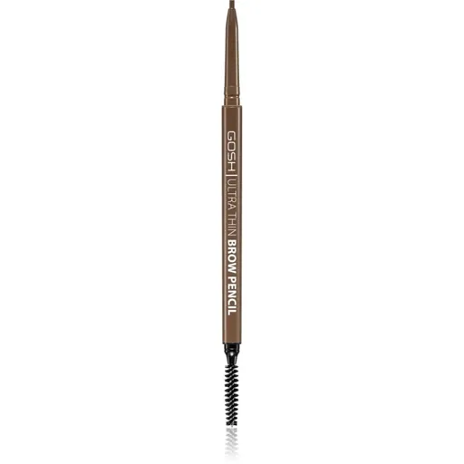Gosh Ultra Thin precizní tužka na obočí s kartáčkem odstín 002 Greybrown 0,35 g