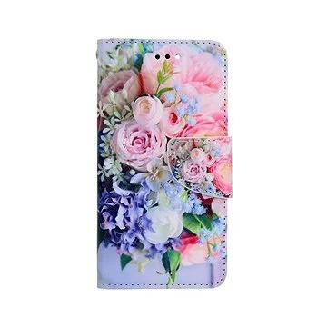 TopQ Pouzdro iPhone SE 2022 knížkové Kytice 2 74950 (Sun-74950)