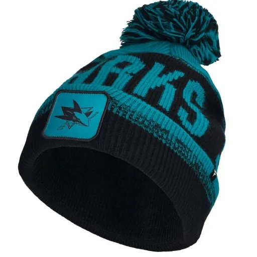 FANATICS SAN JOSE SHARKS THRIVE CUFFED POM BEANIE Čepice, černá, velikost