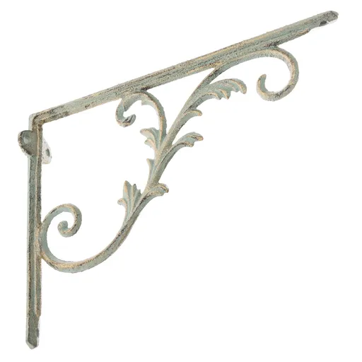 Litinová konzole pod poličku Mensola bílá, 20 x 27 cm