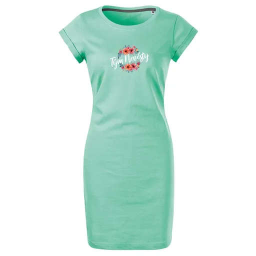 Bontis Šaty Tým nevěsty KOUZLO KVĚTIN - Mátová | XL