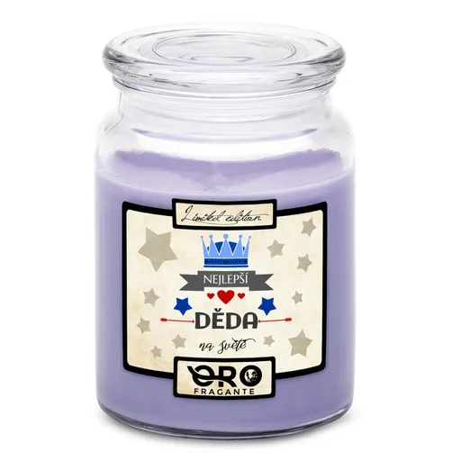 Svíčka Nejlepší děda na světě (Vůně svíčky: Levandule)