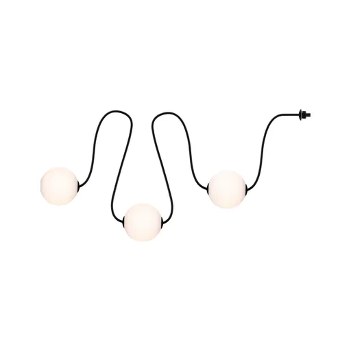 PAULMANN Plug & Shine LED světelný řetěz Naima prodlužovací sada IP67 3000K 3x1W 1,71m černá