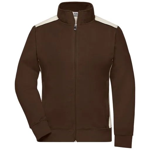 James & Nicholson (Daiber) Dámská mikina bez kapuce JN869 - Hnědá / stone | 2XL