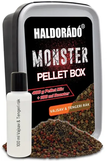 Haldorádó Pelety Monster Pellet Box 2mm 400g - N-Butyric-mořský krab,Haldorádó Pelety Monster Pellet Box 2mm 400g - N-Butyric-mořský krab