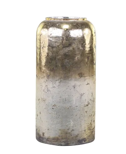 Zlatá antik rtuťová skleněná dekorační váza Ioana - Ø 19*40 cm Chic Antique