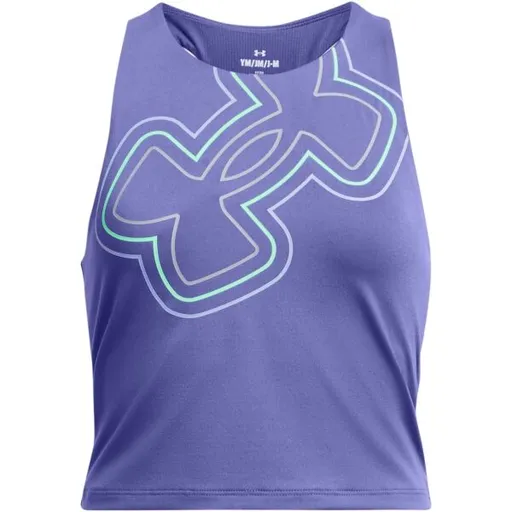 Under Armour MOTION BRANDED CROP TANK Dámské tílko, fialová, velikost L