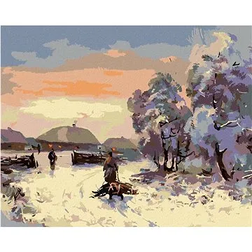 Malování podle čísel - Zasněžená vesnička (HRAbz33330nad)