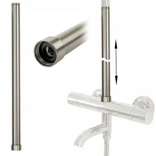 REA Prodloužení pro vanovou/sprchovou soupravu brush nickel 50cm REA-K9362