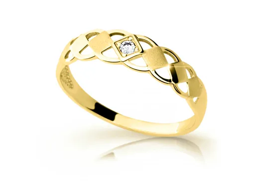 Cutie Diamonds Elegantní prsten ze žlutého zlata s briliantem DZ6718-1912-10-X-1 64 mm