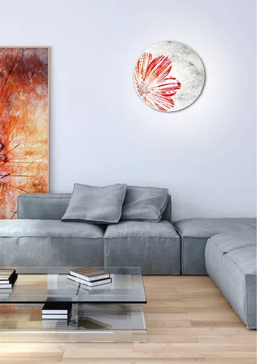 Stropní lampa s pružinou E27 červená