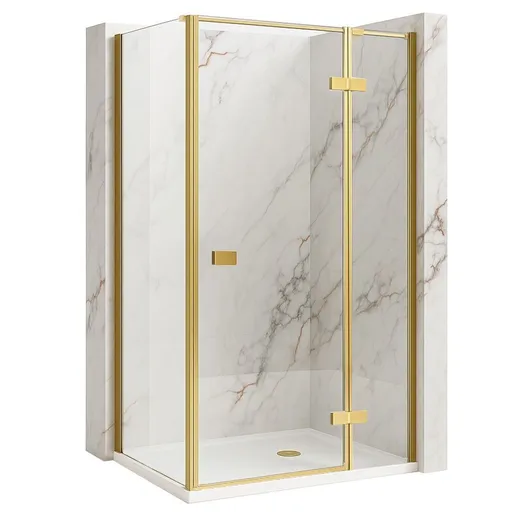 REA/S Sprchový kout Atlas 80x90 Brush Gold vpravo KPL-K4473