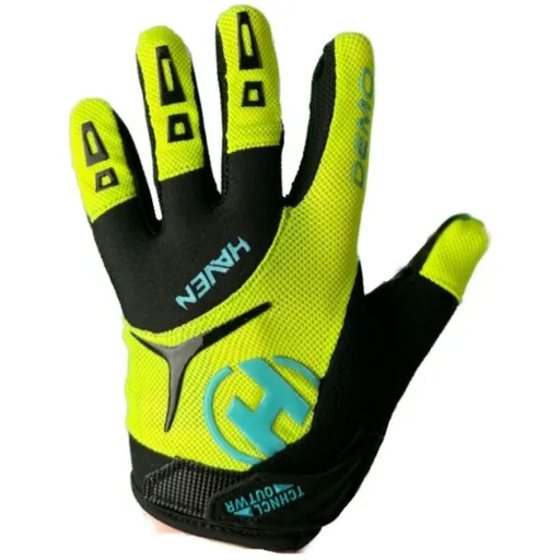 HAVEN DEMO LONG KID Dětské rukavice na kolo, reflexní neon, velikost