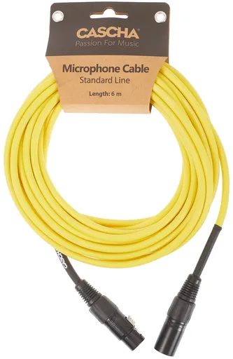 Cascha Standard Line Mic Cable Yellow 6m