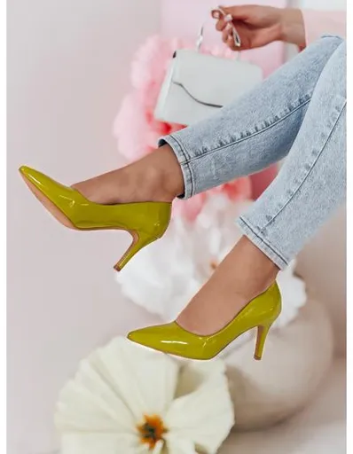 Dámské lodičky na podpatku CRANTIK zelené