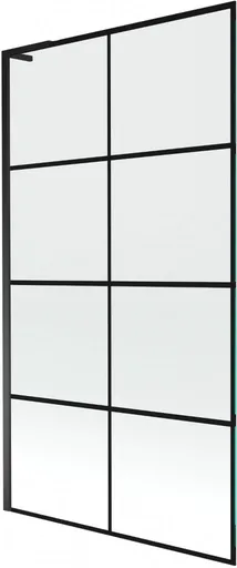 MEXEN/S Next L vanová zástěna FIX 100 x 150, černá vzor, černá 895-100-000-03-77-70