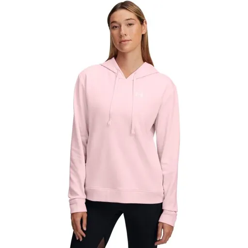 Under Armour RIVAL TERRY HOODIE Dámská mikina, růžová, velikost S