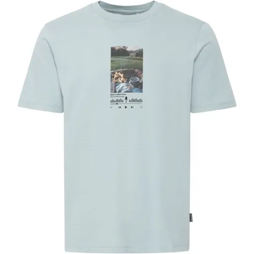 BLEND BHKIAM Pánské tričko, světle modrá, velikost