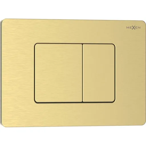 MEXEN Tex 05 splachovací tlačítko, zlatá kartáčovaná 6105-11