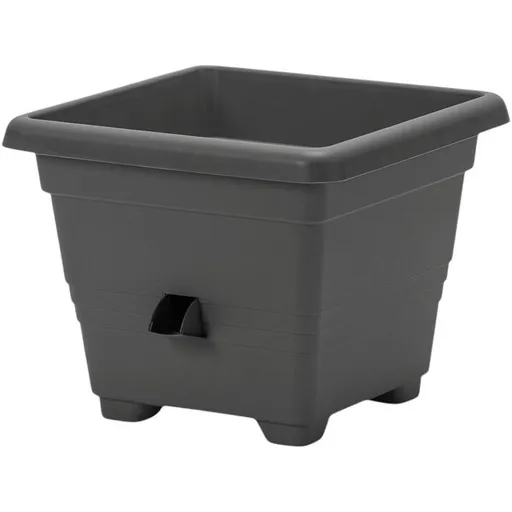 Plastia Květináč samozavlažovací BERGAMOT, antracit, 30 x 30 cm