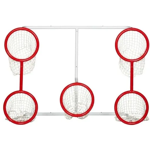 WINNWELL 72" HEAVY DUTY 5-HOLE SKILL NET Hokejová branka, červená, velikost