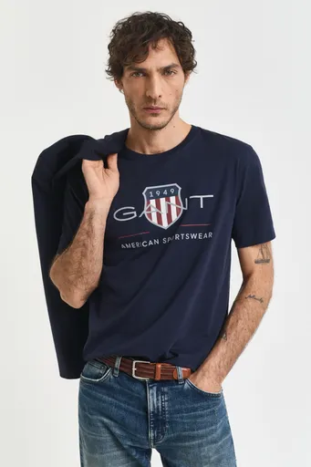 TRIČKO GANT REG ARCHIVE SHIELD SS T-SHIRT EVENING BLUE