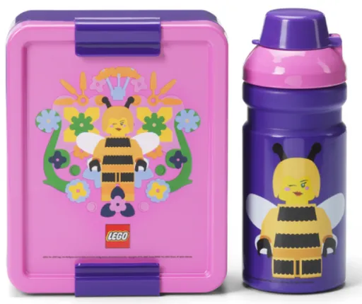 LEGO Bee svačinový set (láhev a box) - fialová