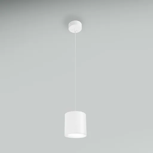 CENTURY Závěsné LED svítidlo RONDO bílé pr.110x123mm 15W 230V 3000K 45d IP20 závěs 150cm