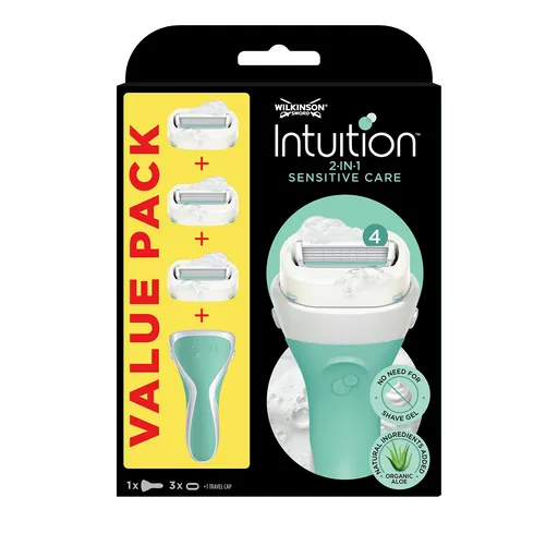 Wilkinson Sword Holicí strojek pro ženy Intuition Sensitive rukojeť + 3 různé hlavice