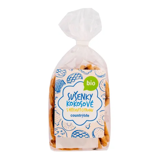 Country Life Sušenky kokosové s příchutí citronu BIO 175 g