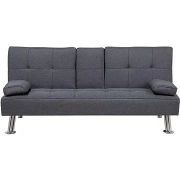 Rozkládací BELIANI čalouněná tmavě šedá ROXEN (beliani_95233)