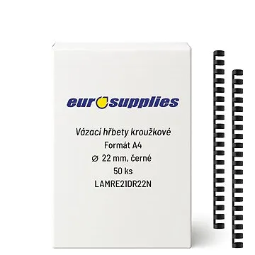 EUROSUPPLIES A4 22 mm černý - balení 50 ks (LAMRE21DR22N)