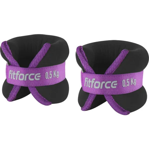 Fitforce ANKLE 2 x 0,5 KG Závaží na kotníky, černá, velikost 0,5 KG