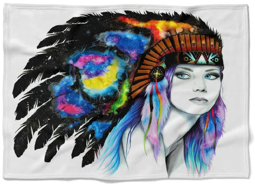 Deka Space Indiánka Art (Rozměr : 200 x 140 cm, Podšití beránkem: NE)