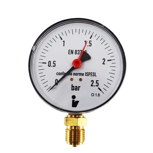 Klum, Tlakoměr, 100 mm, 0 2,5bar, spodní vývod, 1/2", PR3022