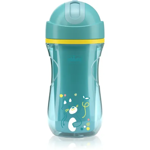 Chicco Sport Cup 14m+ hrnek s brčkem Teal 266 ml