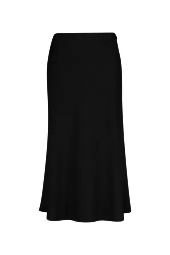 SUKNĚ GANT FLARED LINEN BLEND SKIRT BLACK