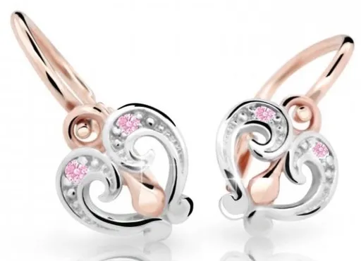 Cutie Jewellery Slušivé dětské náušnice z růžového zlata C2211-10-X-4 růžová