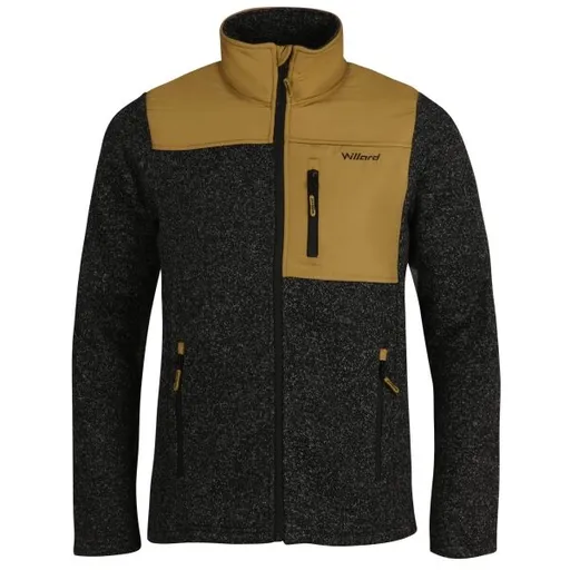 Willard IMRI Pánská fleecová mikina svetrového vzhledu, černá, velikost XXXL