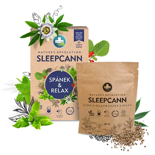 SLEEPCANN SPÁNEK A RELAXACE doplněk stravy - 60 tablet - Annabis