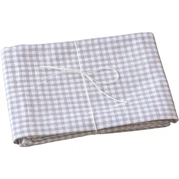 H&D Utěrka 50x70 cm, len a bavlna, káro béžová (B12391_KBE)