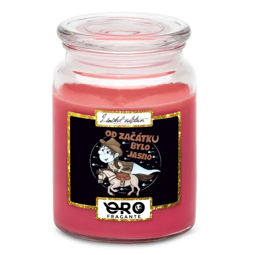 Svíčka Koňařská spermie – žena (Vůně svíčky: Višně v čokoládě)