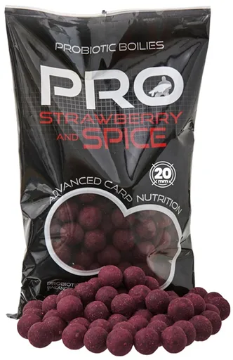 Starbaits boilie pro strawberry spice - 800 g 14 mm