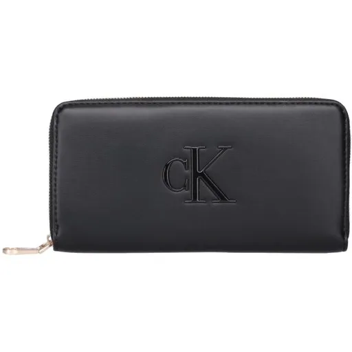 Calvin Klein BOLD CK LONG ZIP AROUND Módní peněženka, černá, velikost