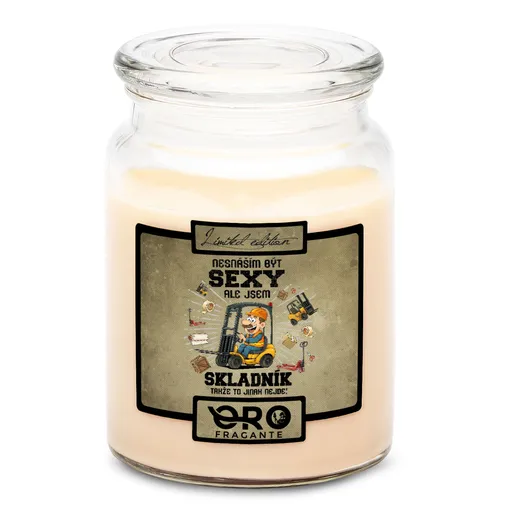 Svíčka Sexy skladník (Vůně svíčky: Vanilka)