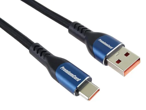 PREMIUMCORD Kabel USB-C na USB 2.0, Nabíjecí, 5A, 1m