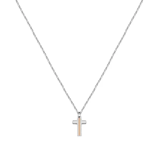 Morellato Pánský ocelový náhrdelník s křížkem Motown SALS44