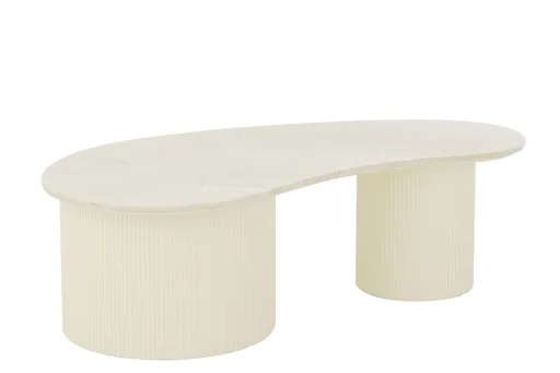 Bílý konferenční stůl s mramorovou deskou Marble - 121*59*37 cm J-Line by Jolipa