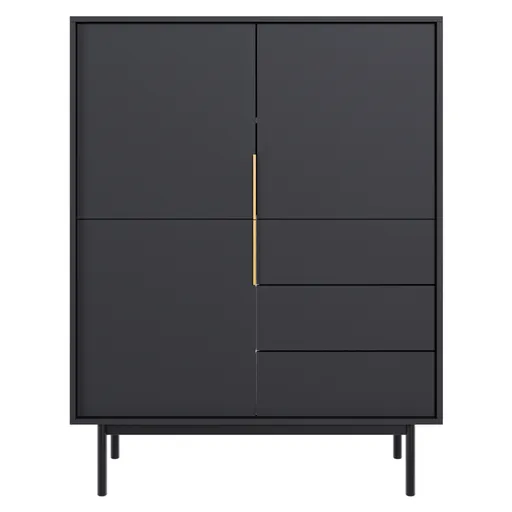 Komoda VIVALA 3D3S, černá