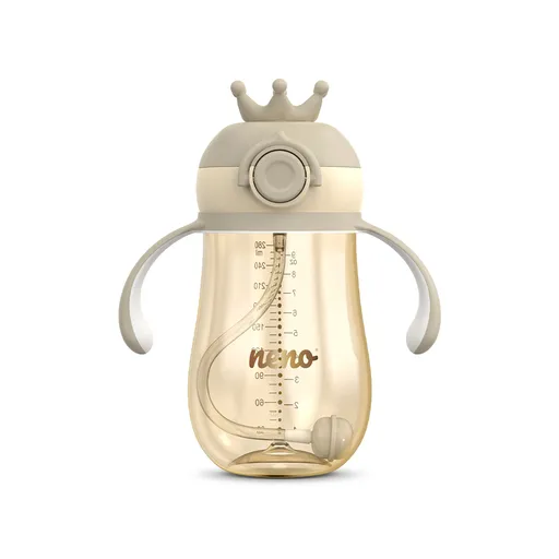 Neno Hrneček se slámkou 12m+ 280 ml 1 ks hnědý